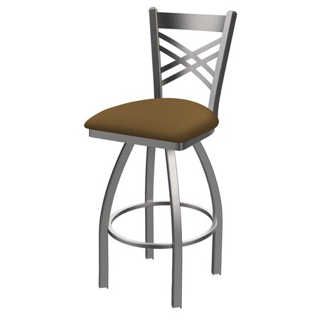Holland Bar Stool Co 30" Swivel Bar Stool, SS Finish, Canter Saddle Seat 82030SS012